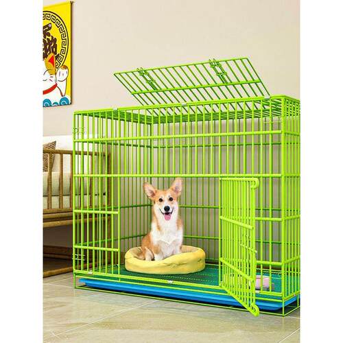 折叠狗笼子加粗家用带厕所分离狗别墅中小型犬笼猫笼子加粗宠物笼