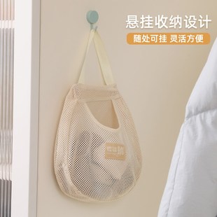 门后收纳网兜家用透气杂物收纳神器 收纳挂袋内衣袜子挂衣柜悬挂式