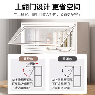 桌上书柜带柜门防尘桌面储物柜子多层小型家用书柜简易置物收纳架