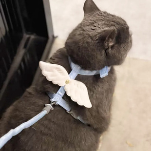 猫咪牵引绳防挣脱外出神器遛猫绳兔子小狗链子可调节宠物用品