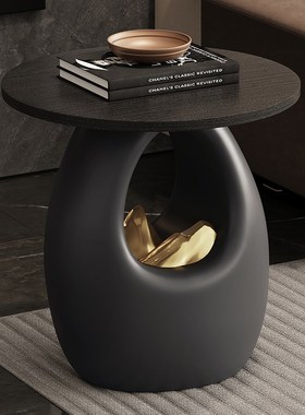 优选轻奢风客厅摆件沙发边几落地时来运转茶几收纳高级感家居装饰