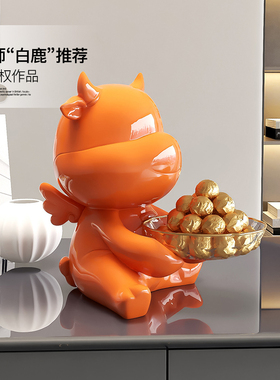 优选牛气冲天进门玄关钥匙收纳客厅摆件电视柜托盘家居装饰品生日