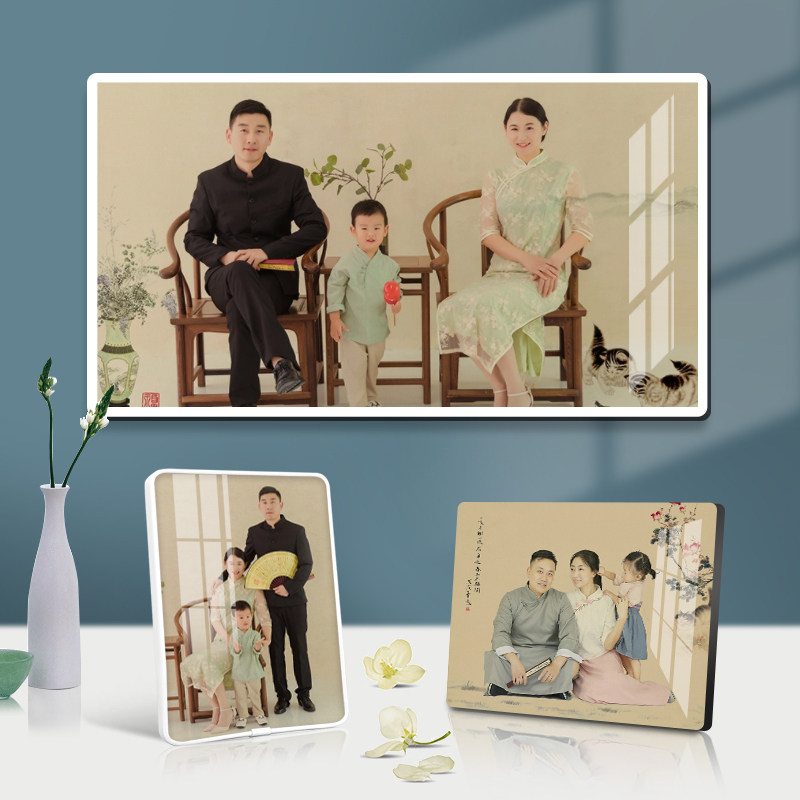 优选大韩水晶全家福定制洗照片做成相框放大挂墙制作相片精修照片,家居饰品,相框/画框,淘宝优惠券,粉丝福利购,淘宝优惠卷