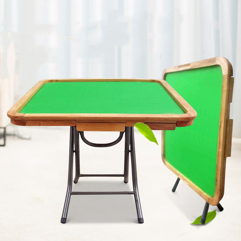 包邮折叠实木麻将桌手搓家用简易带抽屉象棋桌面板两用高档棋牌桌