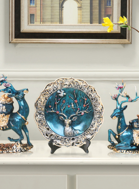 优选创意客厅欧式家居装饰品电视柜玄关酒柜招财鹿摆设乔迁结婚礼