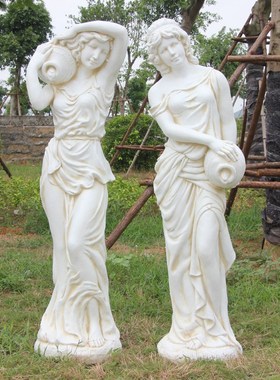 优选欧式落地仕女雕塑人物客厅创意摆设工艺景观花园酒店门厅创意