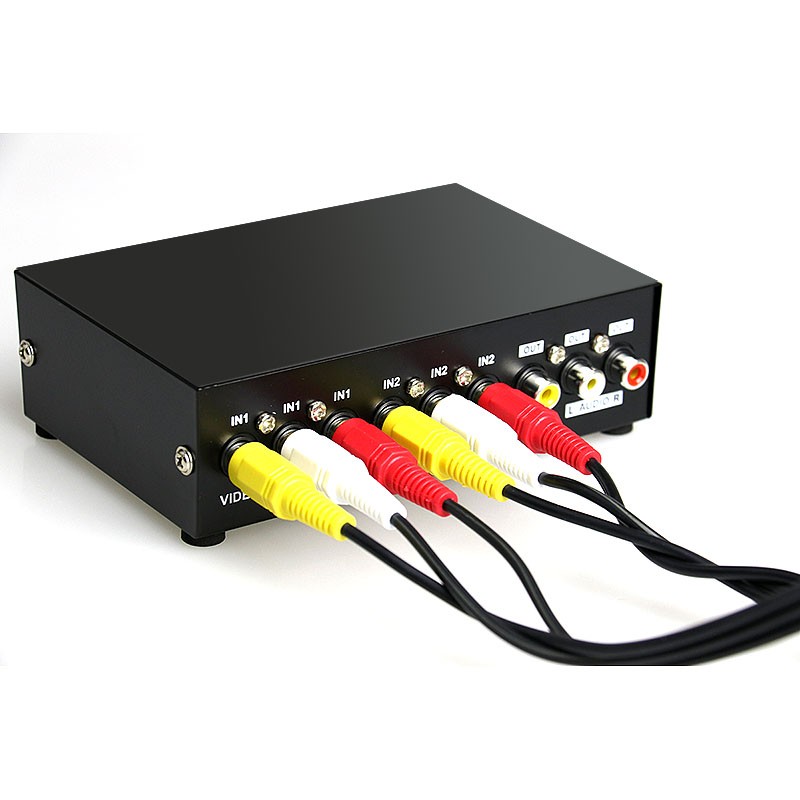 优选AV切换器 音视频分配器2分1 二进一出 2进1出 一分二 av转换