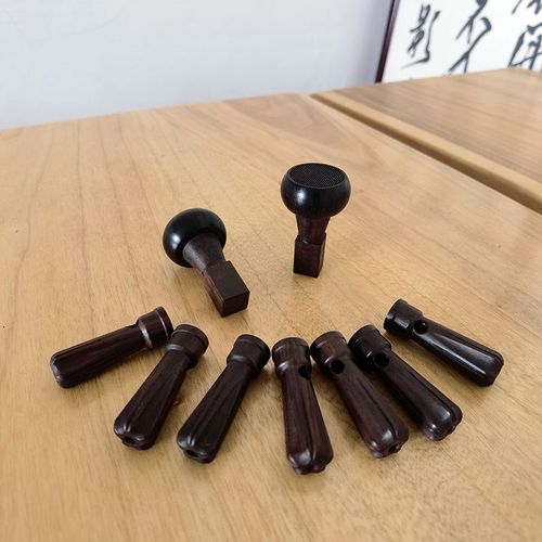 优选大叶紫檀古琴琴轸雁足好拧不打滑送绒扣古琴通用演奏琴用