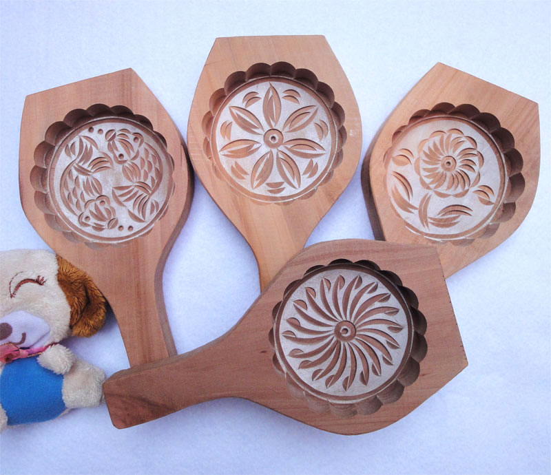 优选大号加深模具木质手工馒头模子月饼模具青团印面磕子实木模具