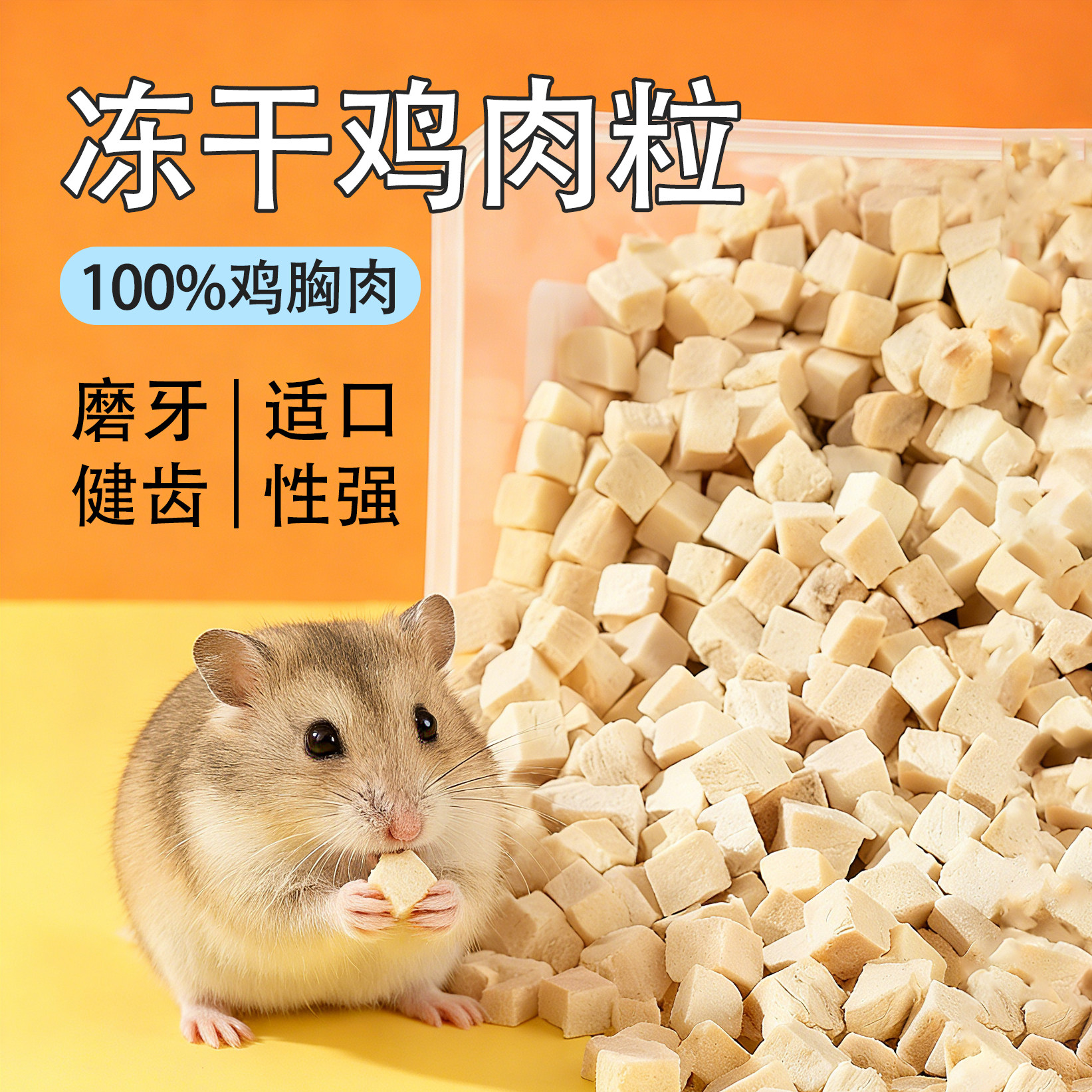 仓鼠鸡肉粒冻干零食金丝熊高营养主粮饲料高蛋白低脂洁牙净齿磨牙,宠物/宠物食品及用品,鼠类零食,淘宝优惠券,粉丝福利购,淘宝优惠卷