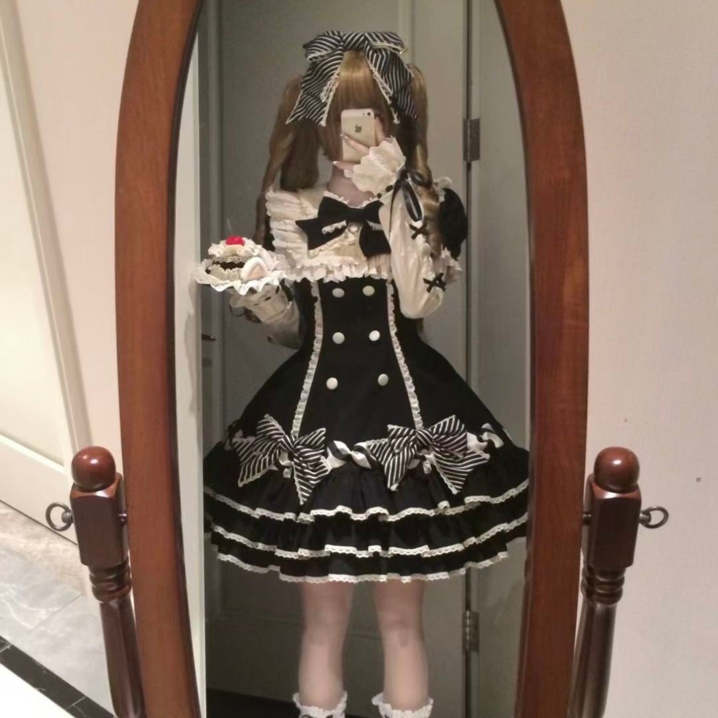 条纹千层Lolita心动玩偶洋装