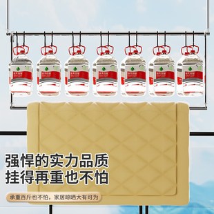 晾衣架家用阳台伸缩晾衣杆升降凉衣捍吊挂不锈钢免打孔晒被子神器