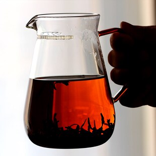 大容量月牙公道杯玻璃壶一体过滤分茶器泡茶杯大容量家用过滤
