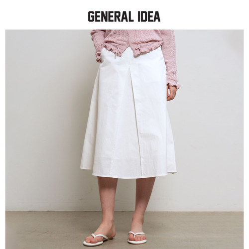 GENERAL IDEA BY BUMSUK初夏女士A字裙中长款半身裙休闲带内衬裙