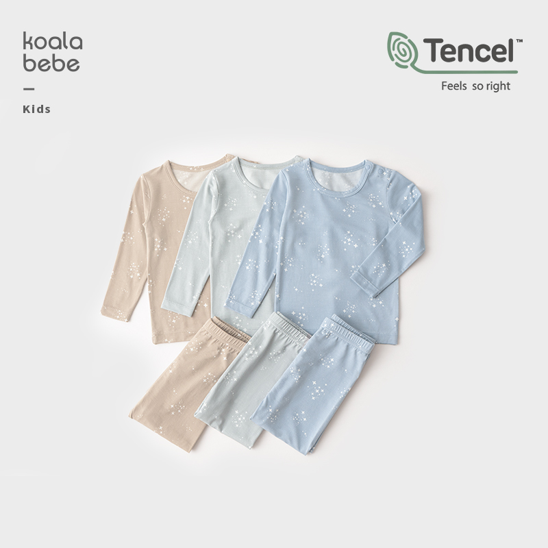 考拉鼻鼻[Star light家居套装·Q弹莫棉]儿童亲肤打底秋衣秋裤