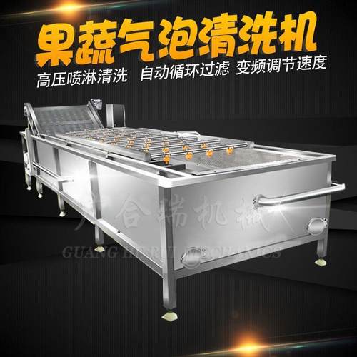 全自动水果蔬菜气泡清洗机 苋菜芥菜叶菜鼓泡洗菜机 净菜设备