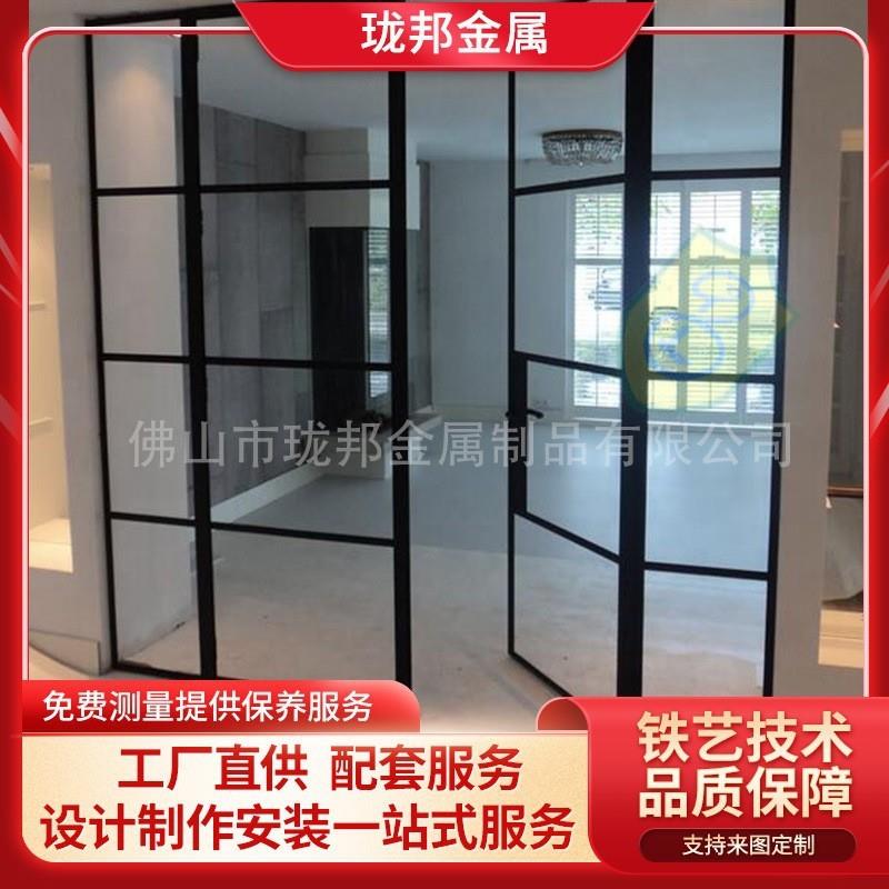 玻璃入户门定制别墅住宅酒店欧式铁艺现代铁艺入户门花园推拉大门