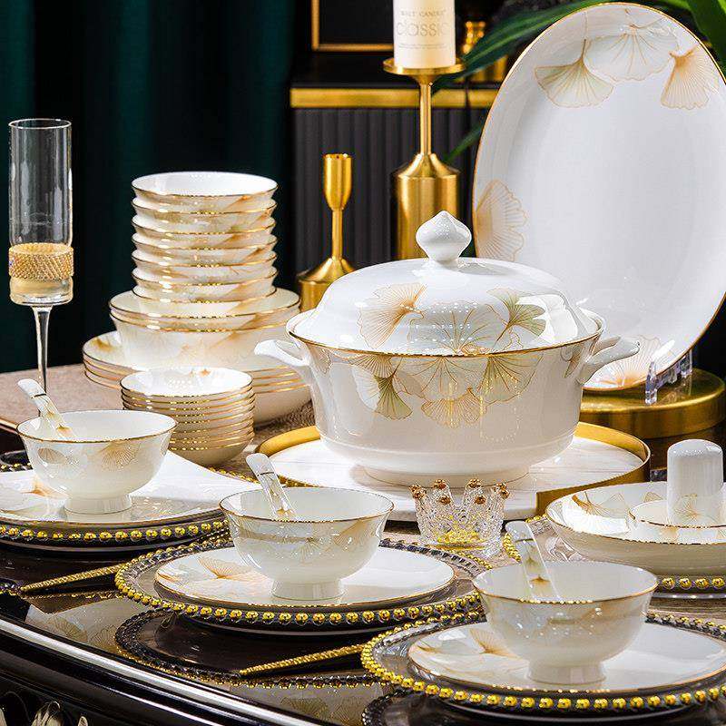 单品DIY景德镇高档碗碟套装高温家用骨瓷碗盘子组合陶瓷餐具饭碗,餐饮具,碗,淘宝优惠券,粉丝福利购,淘宝优惠卷