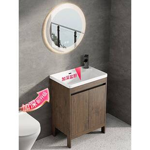 太空铝落地式浴室柜组合卫生间陶瓷一体洗手盆小户型洗脸盆洗漱台