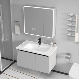 浴室柜洗漱台40cm宽潮州陶瓷一体卫生间洗脸池小户型洗手盆柜组合