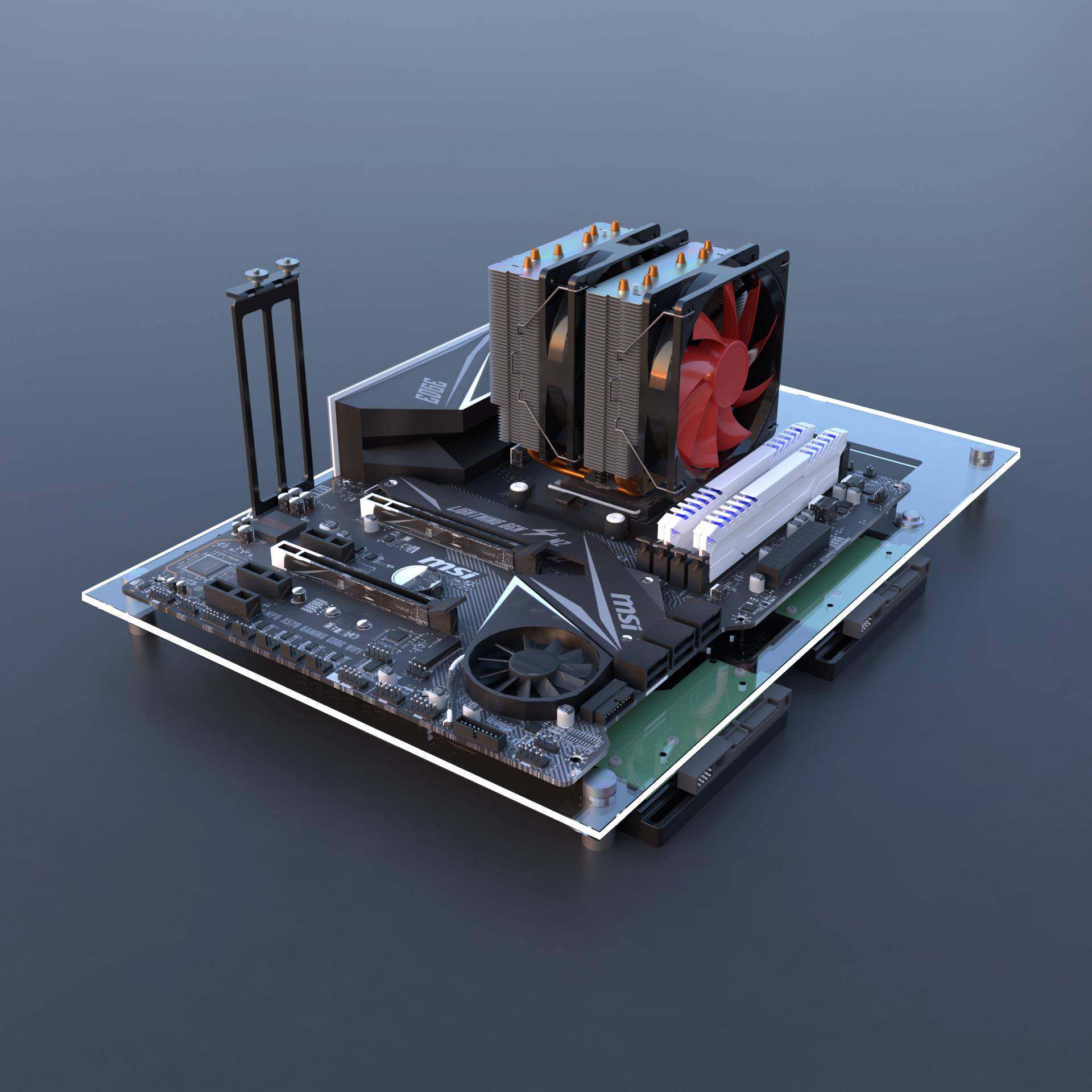 全透明 开放式机箱 matx电脑机箱机架atx创意itx台式机测试平台