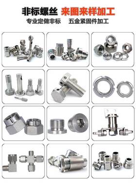 304/316/铜/铝CNC数控车床非标螺丝螺母加长定制加工五金零件定做