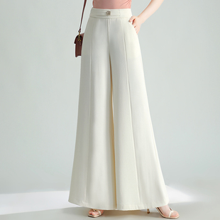 阔腿裤 休闲甩裤 女夏季 高腰宽松显瘦大喇叭裤 2025新款 气质通勤裙裤