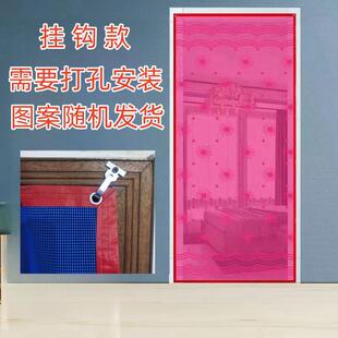 夏季一体发泡网门帘防蚊虫门帘家用加密纱网门帘农村卧室免打孔
