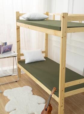 军绿色学校军训上下铺垫褥高密度纯白色宾馆酒店内务制式海绵床垫