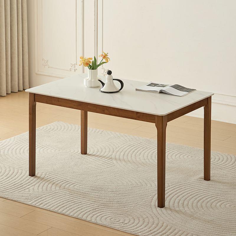 新款岩板餐桌家用桌子实木餐桌椅组合小户型长方形客厅餐桌吃饭桌