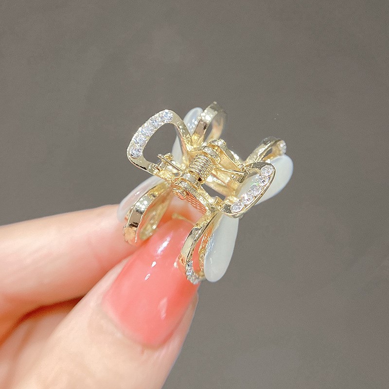 小号夹子头饰蝴蝶结发夹刘海夹侧边夹女夏顶夹迷你发抓前额小抓夹