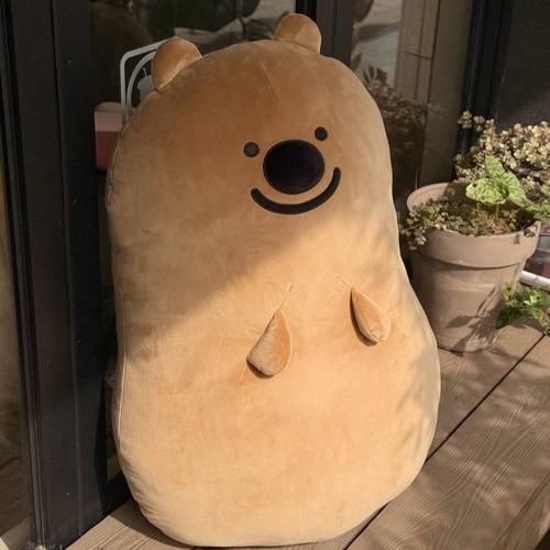 高颜值柿子熊抱枕办公室午