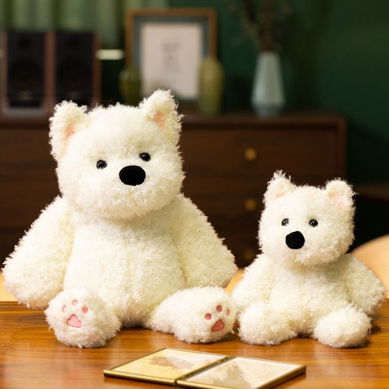 可爱西高地小狗毛绒玩具公