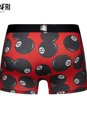 mon2fri男士内裤红色进洞八图案创意平角裤国潮送男生男友情侣