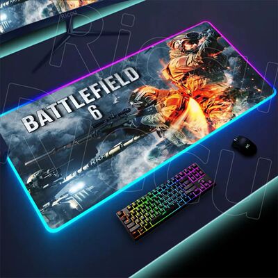 New Gamer Rgb Desk Mat Back Light Led Mousepad Setup Gaming
