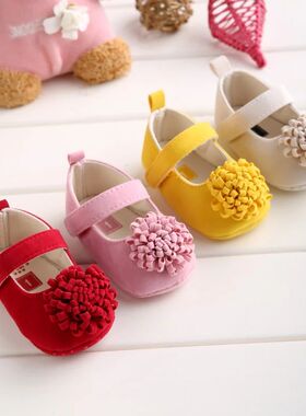 Spring and Autumn 0-18M Newborn Baby Shoes Flower Decoration