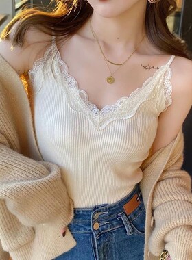 Lace Tank Top Women Cropped Cute Camis Sexy White Tank Tops