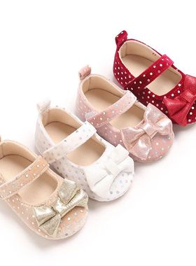 0-18Months New Baby Girls Shoes Princess Cute Bow Anti-slip