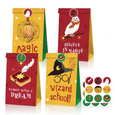 12/24pc Magic Harri Potter Party Paper Bag Candy Gift Packag