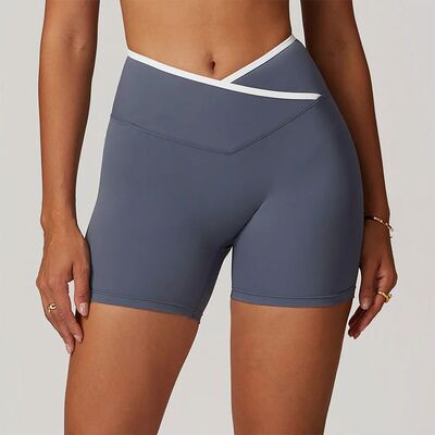 Yoga Shorts Women Fitness Shorts V-shaped Waist Running Cycl