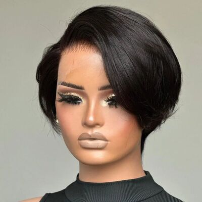 Straight Pixie Cut Human Hair Wig Short Wigs 13x4 Lace Front