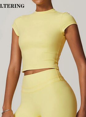 SWELTERING Women Short Sleeve Yoga Top Sport T Shirts Fitnes