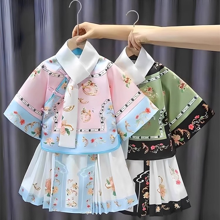 新款女童古风清朝格格服汉服旗袍