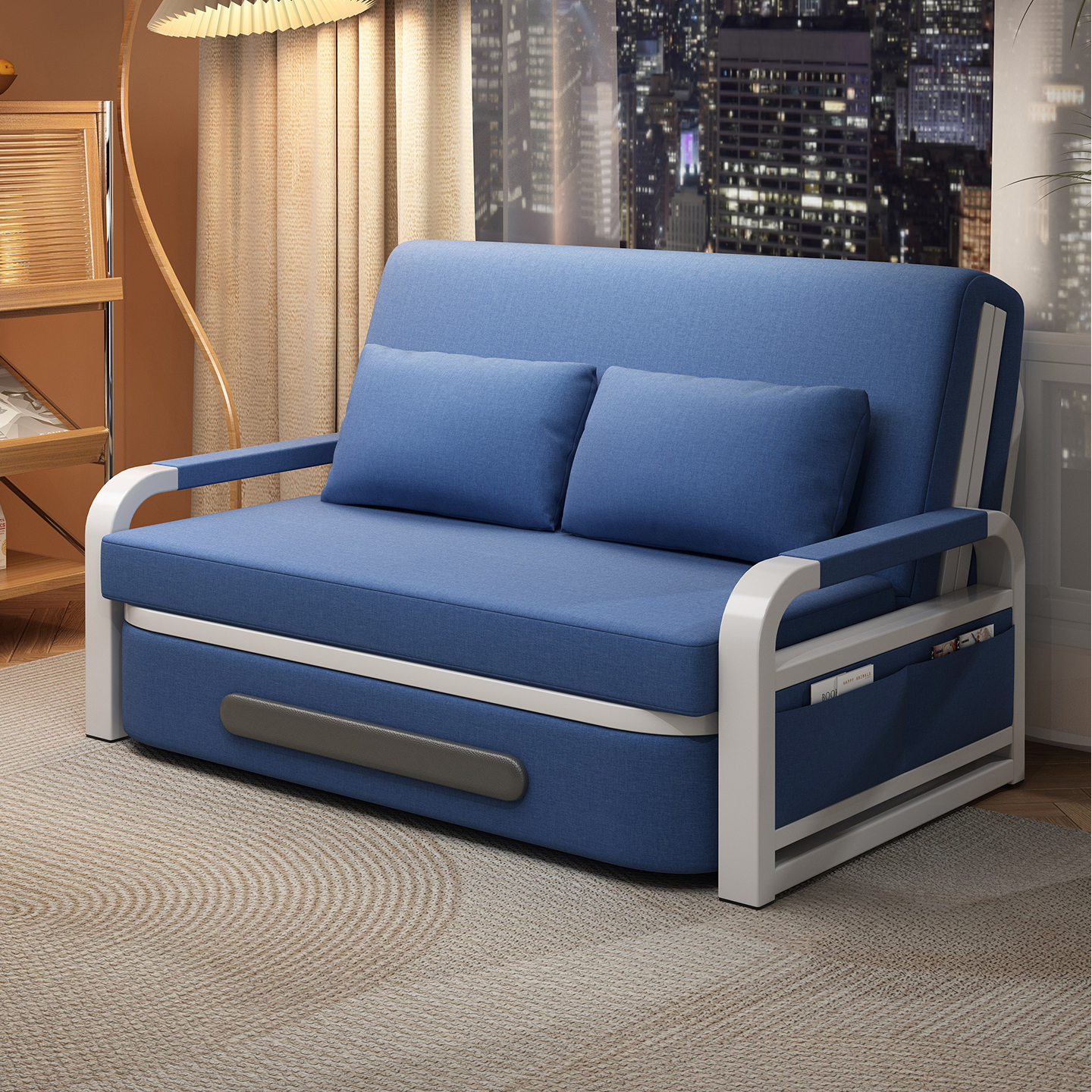 沙发床折叠两用2025新款小户型客厅阳台多功能一体两用伸缩单人床