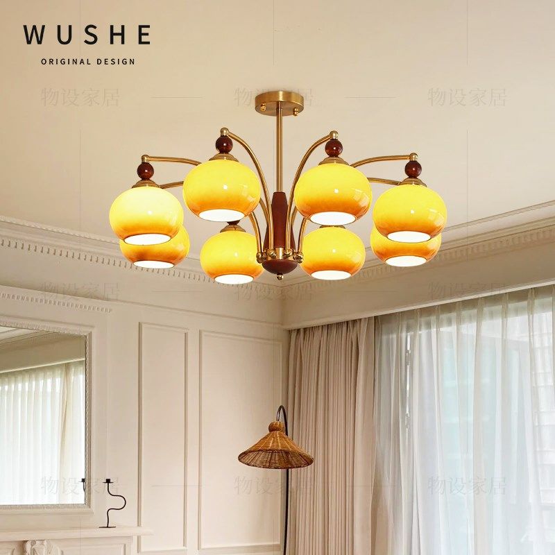 亦橙客厅吊灯中古风法式复古卧室主灯美式餐厅灯大厅高级感吸顶灯,家装灯饰光源,客厅吊灯,淘宝优惠券,粉丝福利购,淘宝优惠卷