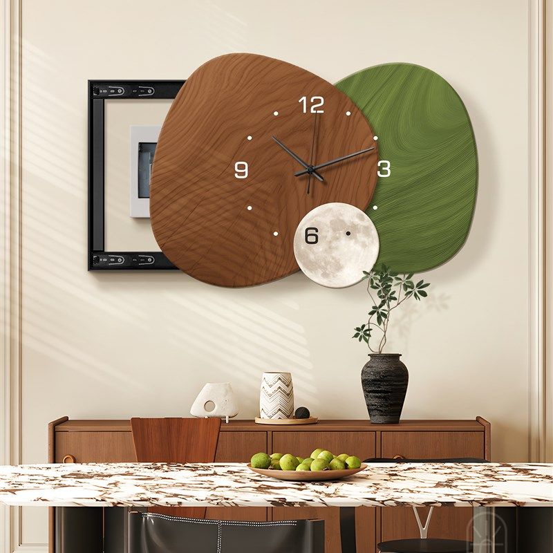 时来运转中古风电表箱装饰画带钟表电闸开关盒遮挡挂画弱电箱壁画,家居饰品,现代装饰画,淘宝优惠券,粉丝福利购,淘宝优惠卷