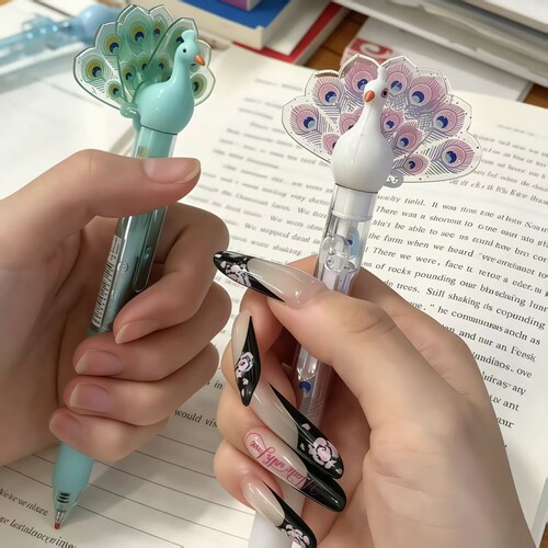 孔雀开屏笔中性笔高颜值刷题笔