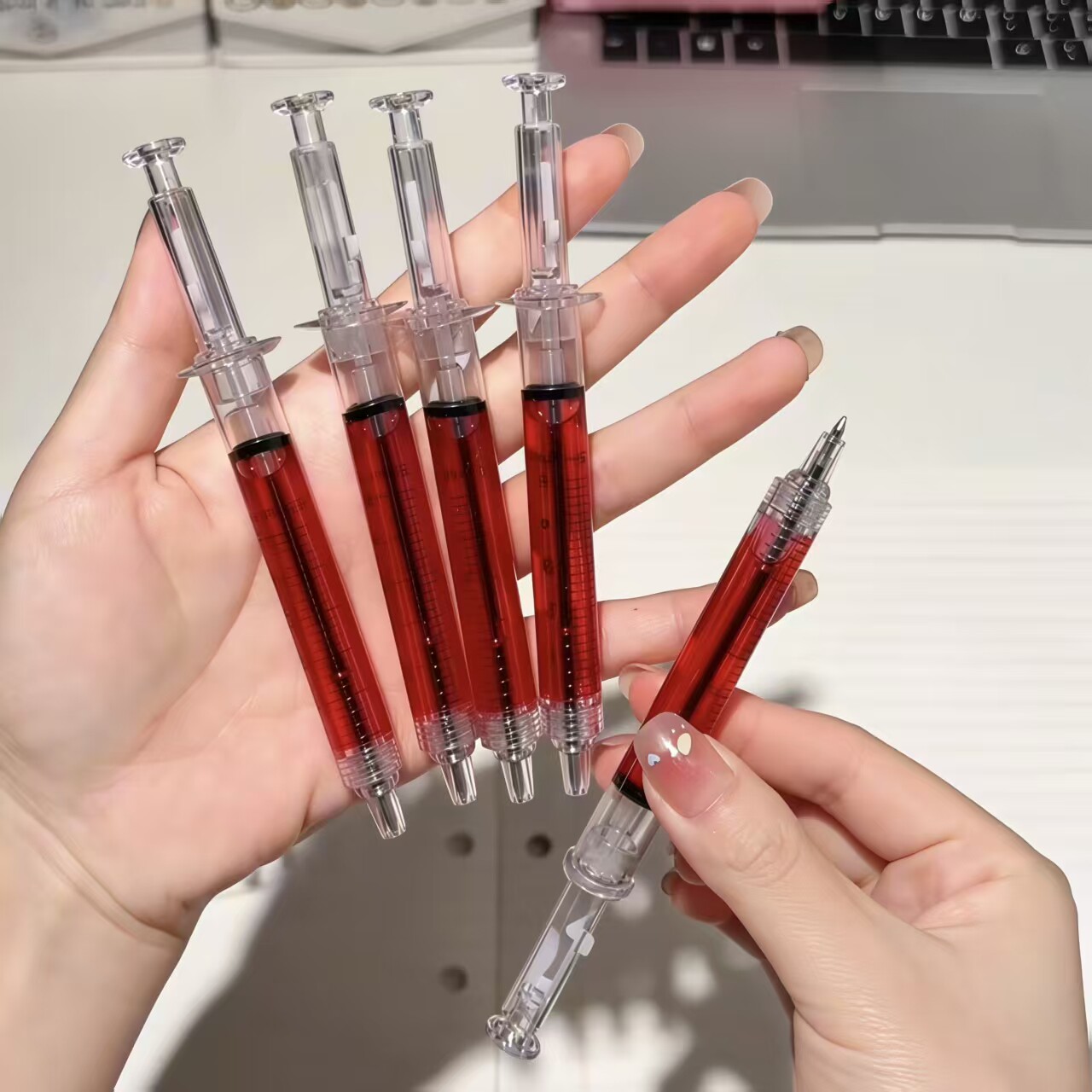 仿真针管笔创意针筒笔注射器圆珠笔网红稀奇古怪的笔学生学习用品