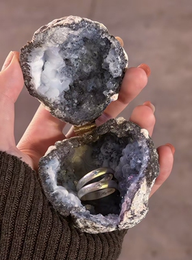 晶洞戒指盒手工DIY水晶创意摆件