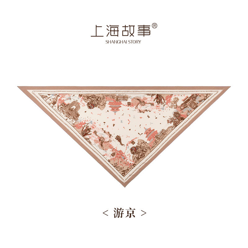 上海故事秋冬保暖丝毛三角巾